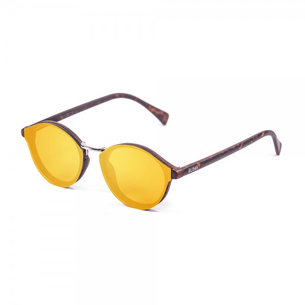 LOIRET matte demy brown / revo yellow flat | OCEAN SUNGLASSES