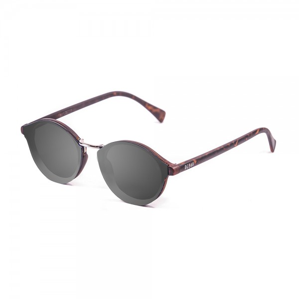 LOIRET matte demy brown & white trans. down / smoke flat | OCEAN SUNGLASSES