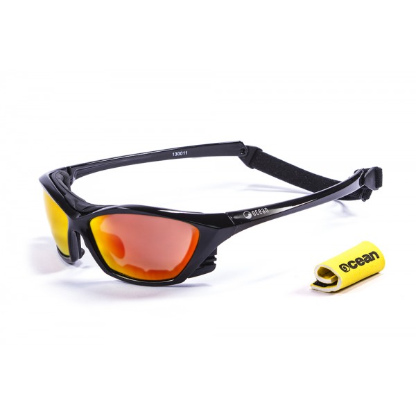 lake garda kiteboarding floating sunglasses shiny black revo
