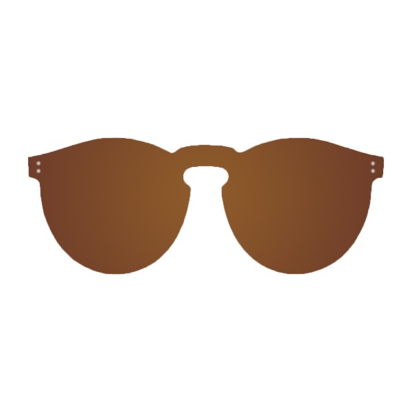 LONG BEACH flat lens sunglasses lens color space brown