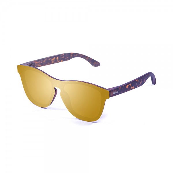 SOCOA matte demy brown / revo gold flat | OCEAN SUNGLASSES