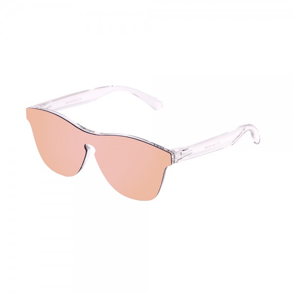 SOCOA matte white transparent / revo pastel pink flat | OCEAN SUNGLASSES