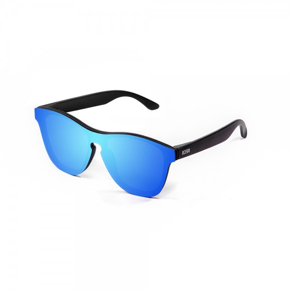 SOCOA matte black / blue mirror flat | OCEAN SUNGLASSES