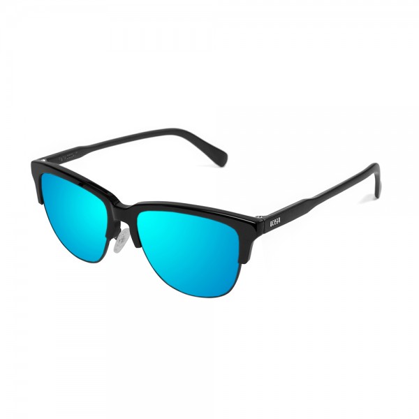 LAFITENIA matte black / revo sky blue | OCEAN SUNGLASSES