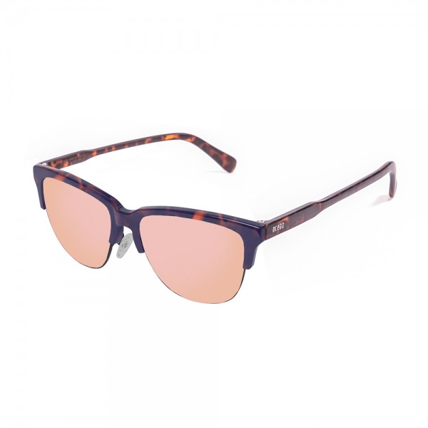LAFITENIA matte demy brown / revo pastel pink flat | OCEAN SUNGLASSES