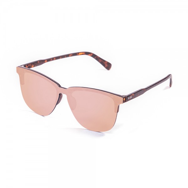 LAFITENIA matte demy brown / revo pastel pink flat | OCEAN SUNGLASSES