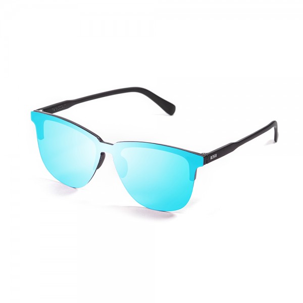 LAFITENIA matte black / revo sky blue flat | OCEAN SUNGLASSES