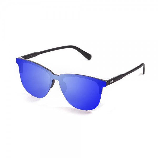 LAFITENIA matte black / revo blue flat | OCEAN SUNGLASSES