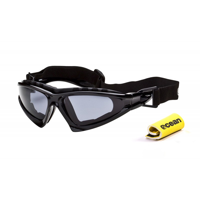 Ocean Tierra de Fuego Polarized Water Sports Sunglasses, Matte Black / Smoke