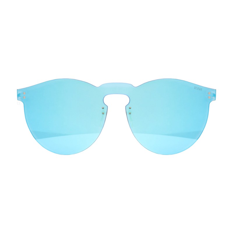 LONG BEACH flat lens sunglasses lens color light blue