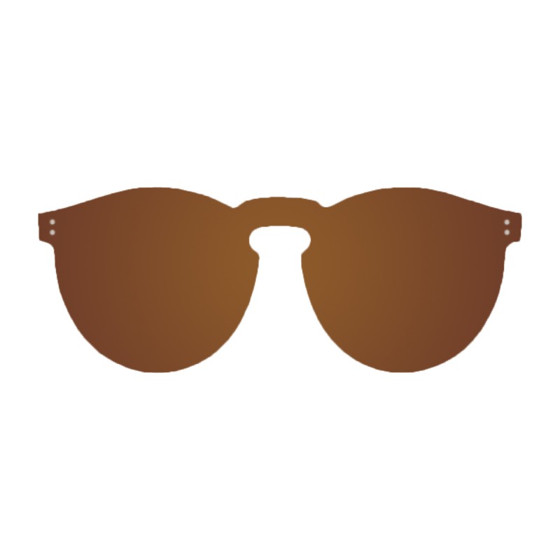 LONG BEACH flat lens sunglasses lens color space brown
