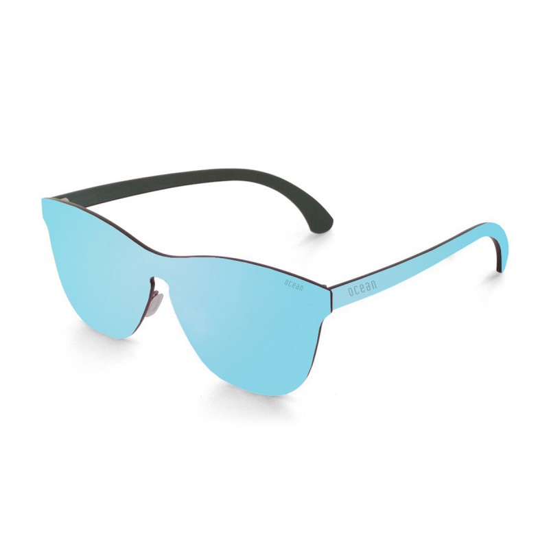 LAMISSION flat lens sunglasses lens color light blue side