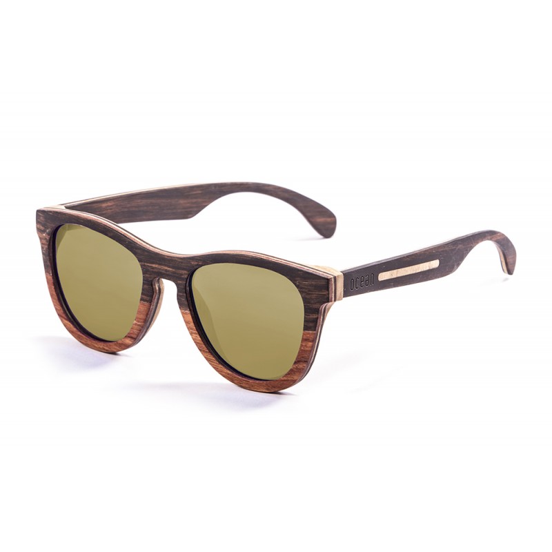 wedge bamboo wood sunglasses gold