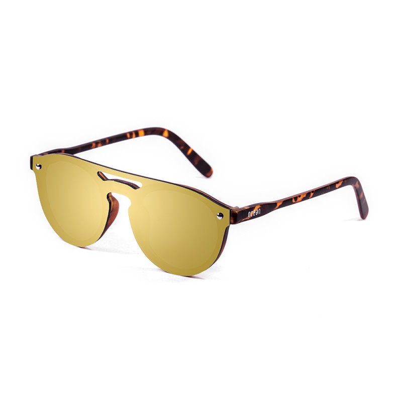 MODENA flat lens sunglasses lens color smoke revo gold side