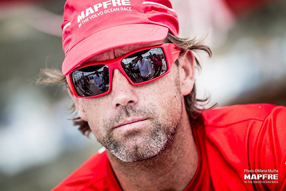 Iker Martínez. Skipper for Team Mapfre in the last edition of the Volvo Ocean Race. ARUBA Ocean model. Pic. Kindly loaned by Mapfre Team